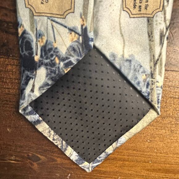 The Saturday Evening Post Vintage Civil War Men's Neck Tie Silk Handmade Art - Picture 5 of 9